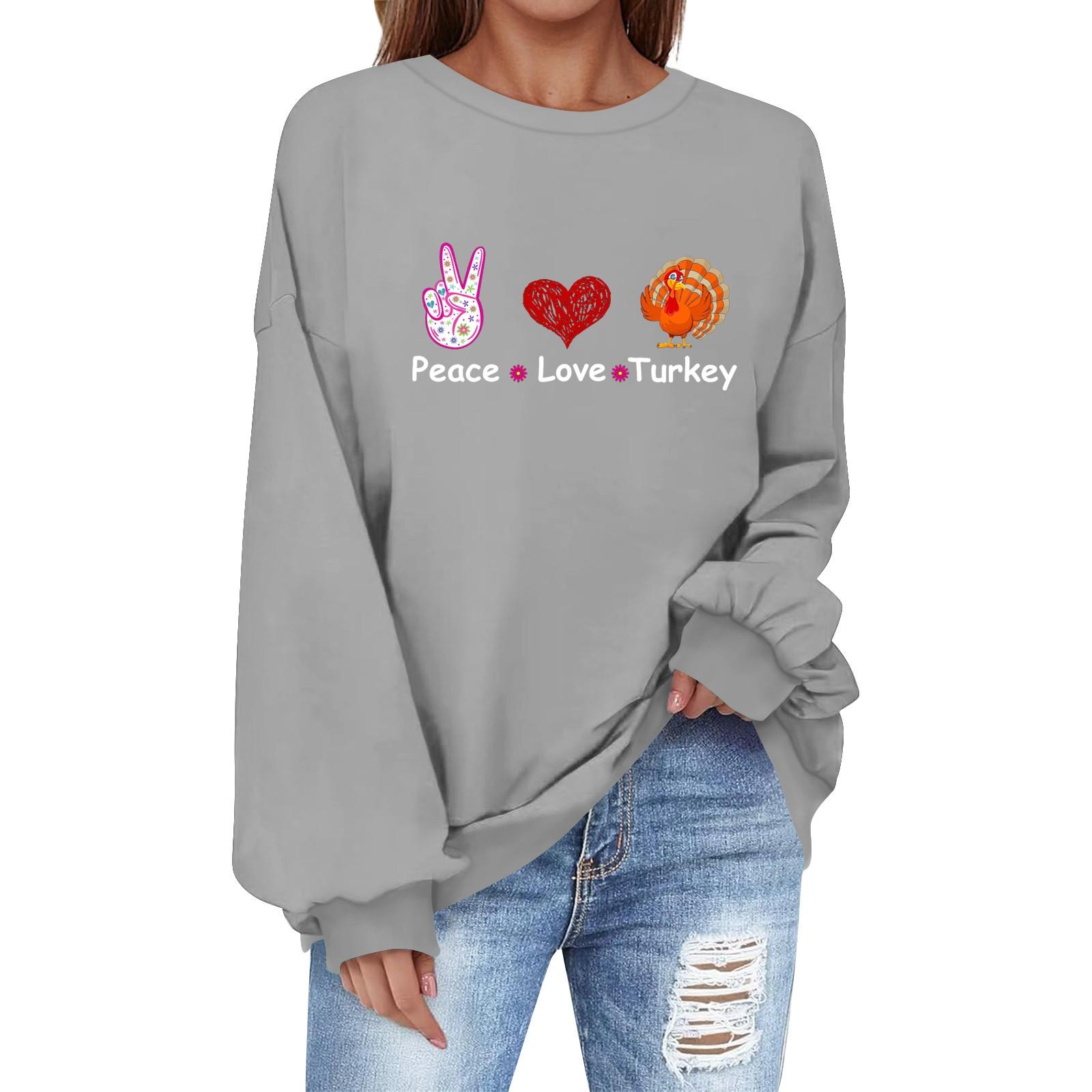 

Толстовка большого размера для женщин с круглым вырезом и принтом, с длинным рукавом, рубашки, толстовка L