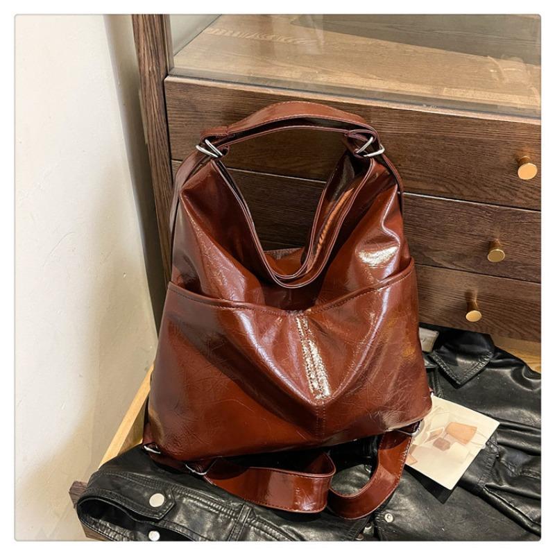 Women's bag new large-capacity commuter bag retro underarm bag multi-functional single shoulder double shoulder dual-purpose bag tide
