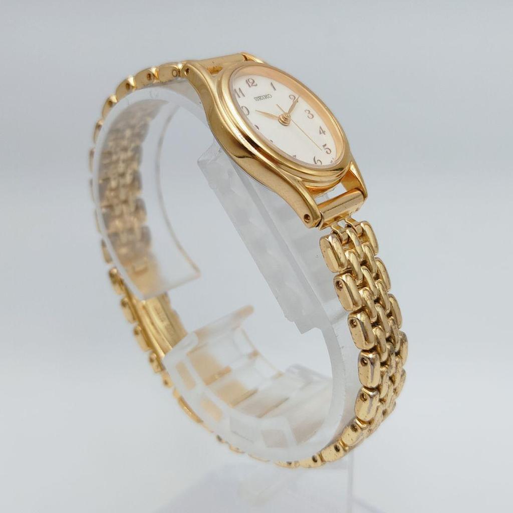 SEIKO Vintage Elegant Gold Watch [Battery Replaced] Women's