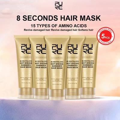 PURC Haarkur Set 8 Sekunden Sofortreparatur Geschädigtes Frizziges Keratin Glättende Haarkur Glänzendes Haar Behandlung Creme Haarpflege