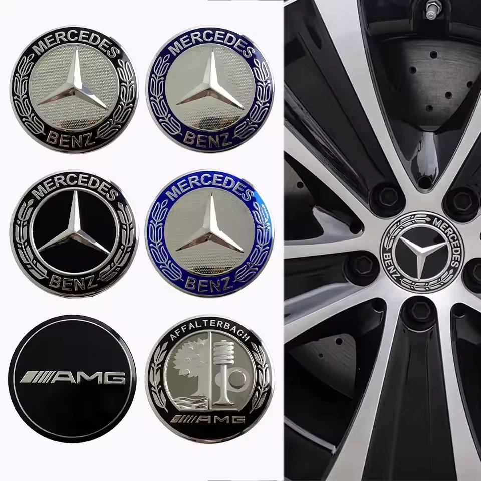 4PCS 75mm Car Floating Wheel Center Hub Caps Cover for Mercedes Benz B/C/E/S Class A Class C200L GLK GLC CLA Accessories. TV1