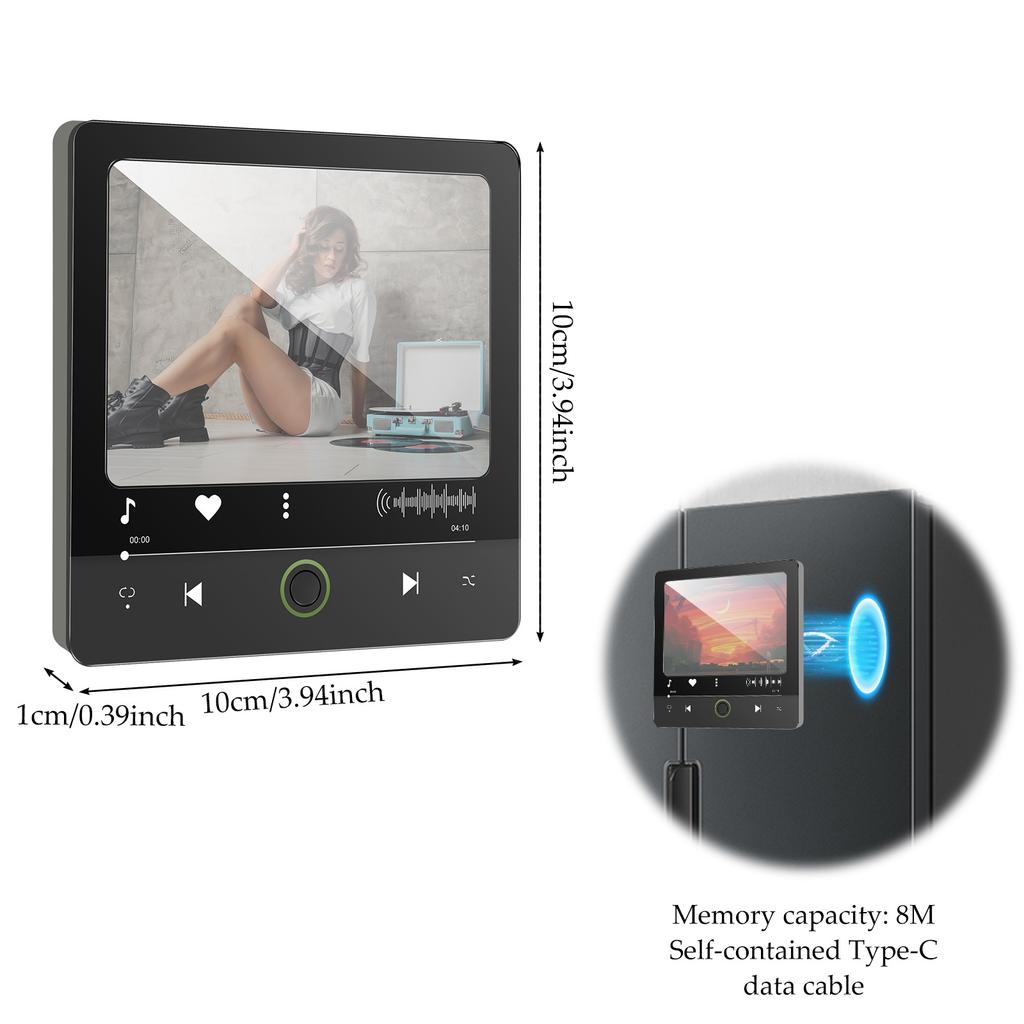 Personalized Music Player Fridge Magnet DIY Photo Album Fridge Stickers Plaque Magnet Player for Home Decoration Christmas Gifts