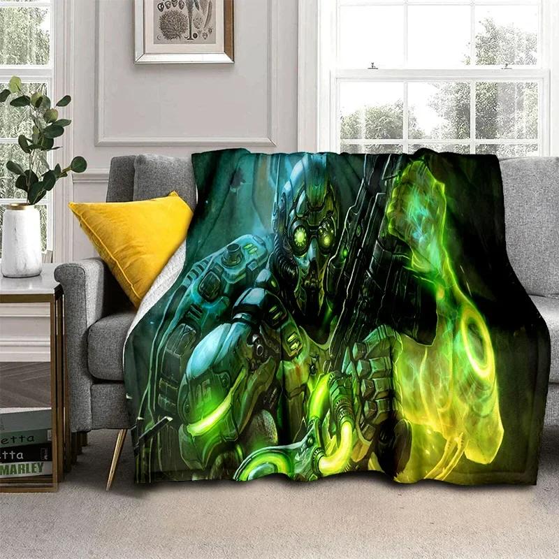 3D-Retro-Spiel StarCraft Gamer-Decke, weiche Überwurfdecke für Zuhause, Schlafzimmer, Bett, Sofa, Picknick, Reisen, Büro, Ruhedecke, Decke, Kinder