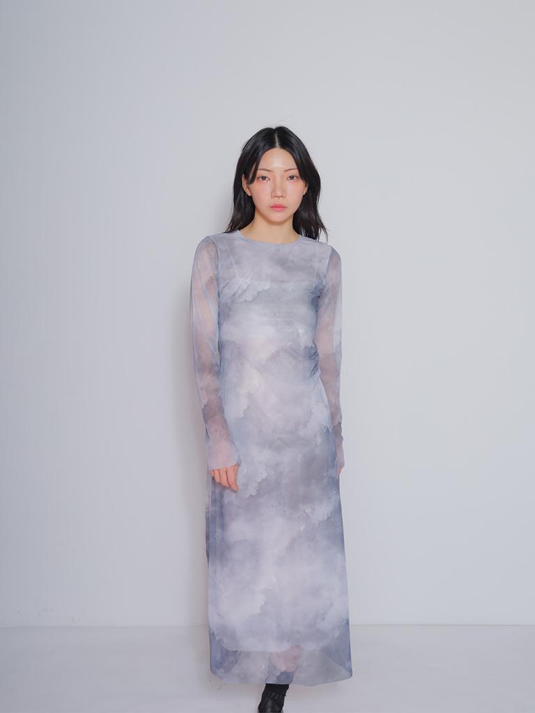Bomnal Boutique Cloud Long Dress _ Gray