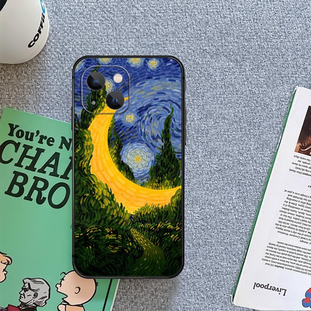 Starry Night Van Gogh Kryt na telefon Coque pro Iphone Xiaomi Mi Samsung Galaxy Redmi Note AS 11 12 13 14 15 22 23 24 5G Pro Plus Max Fe Ultra