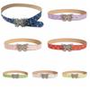 Sequins Wide Belt Y2K Denim Waistbands Simple Butterfly Belt  Female/Girls