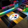 Pittsburgh Steelers Design Crystal Velvet Carpet Cozy Non?Slip Printed Rug For Bedroom Living Room Entrance
