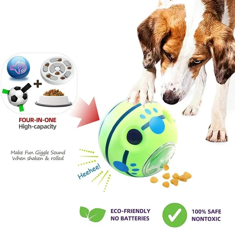 Dog Vocal Interactive Toy Leaky Food Ball Relieve Boredom Grinding Tooth Resistant Leaky Foods Toys Pet Products Supplies Rolled for Pet Dog Fun