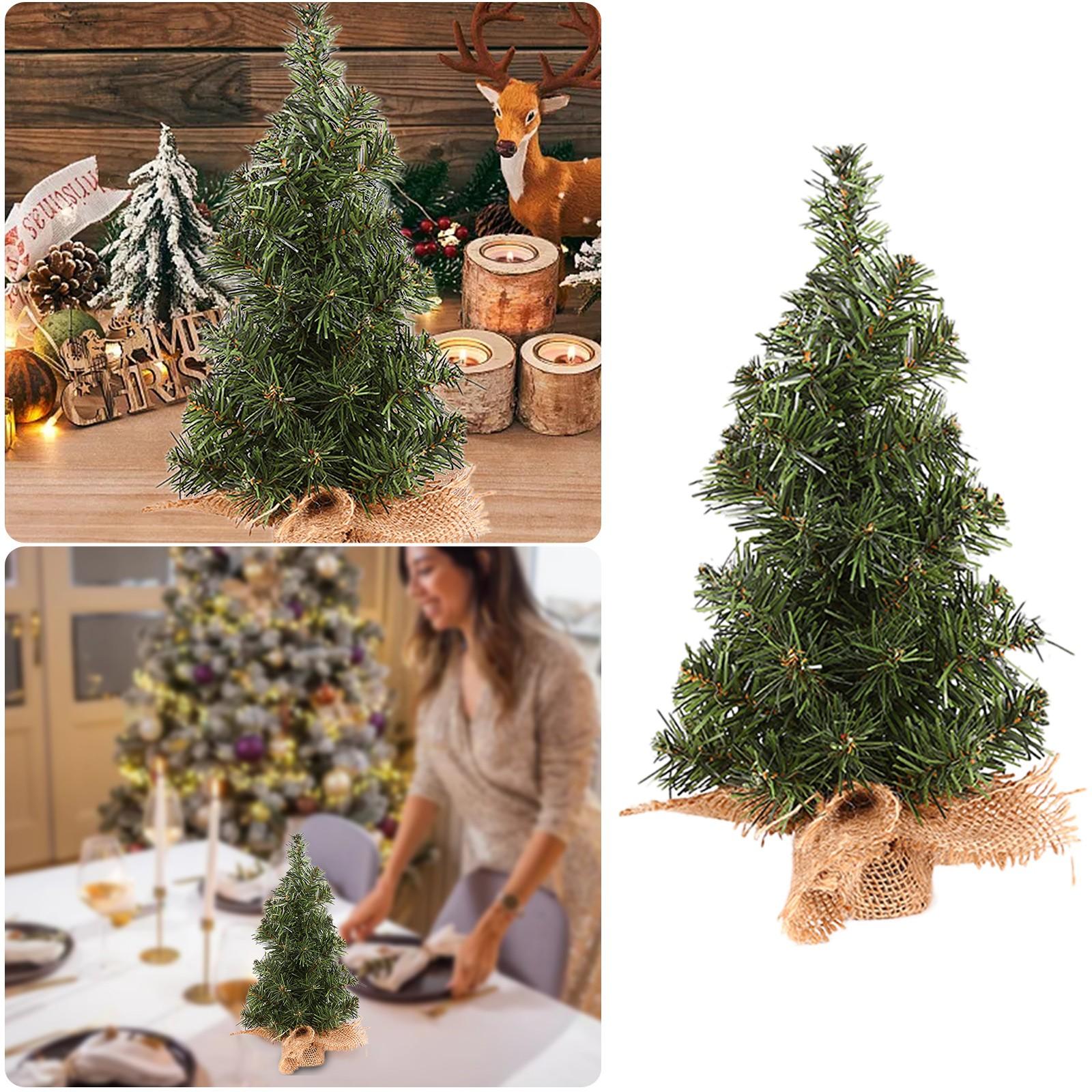 

30cm Mini Christmas Tree Decoration Xmas Tree Desktop Ornaments Artificial Pine Tree Plants Bonsai For Home Decor New Year Gifts One Size зелёный