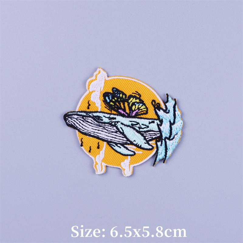 Adventure Camping Thermoadhesive Patches On Clothes DIY Mountain Beach Iron-on Patch For Clothing Travel Sunglasses Appliques