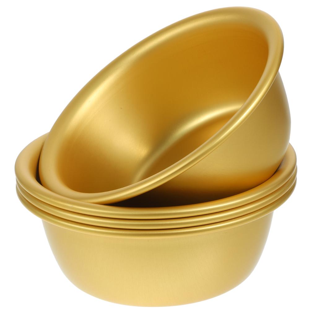 4 ks Tradiční polévkový talíř Rýžová miska Malá miska na nakládanou zeleninu Svačina Dekorativní Nápoj Zlatý