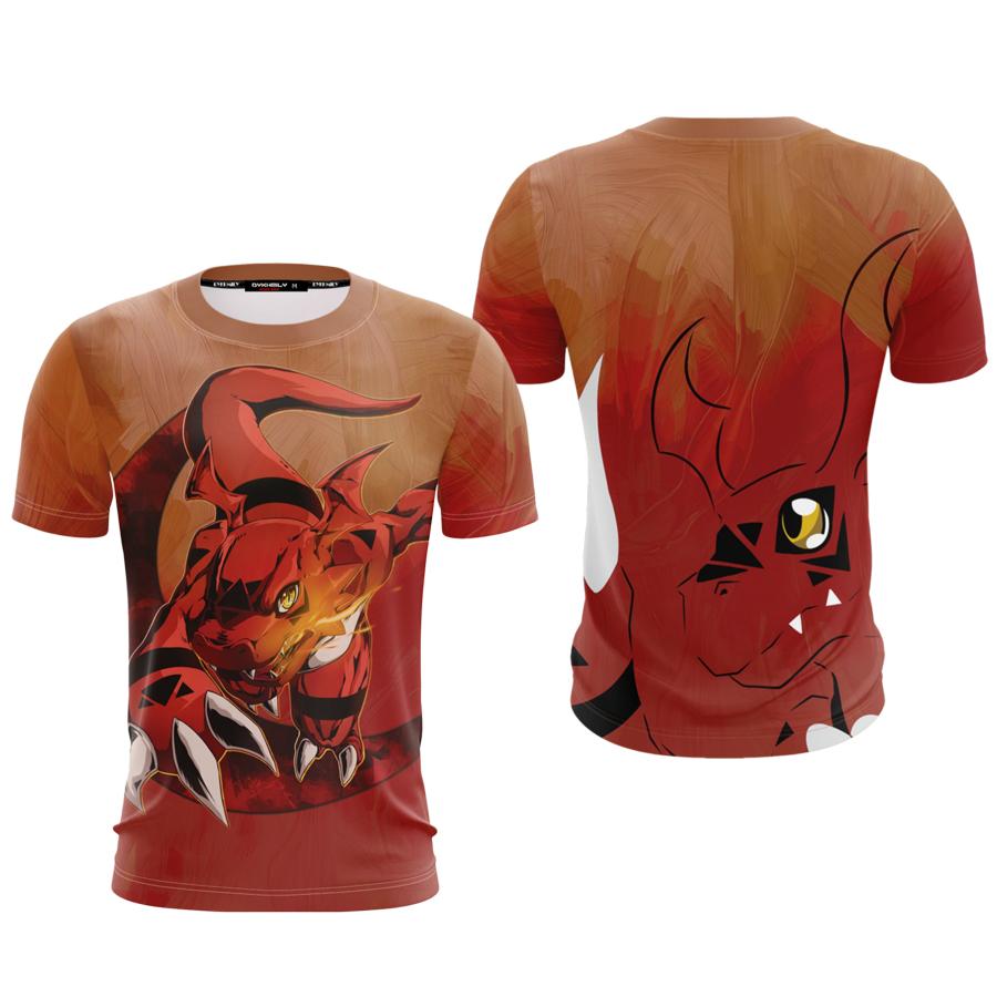 Digimon Tamers Guilmon 3D Quick Dry T-Shirt For Kids Summer Sports Anime Tee Role-playing, Children s Clothing Set 100