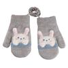 Thicken Mittens For Children Kids Mittens Rabbit Cartoon Winter Cute Knitted Gloves Toddler Warm Rope Boy Girls Baby Hand Gloves