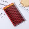 Black and Red Hexagonal Pencil, 50 pcs, OPP Bag – červená