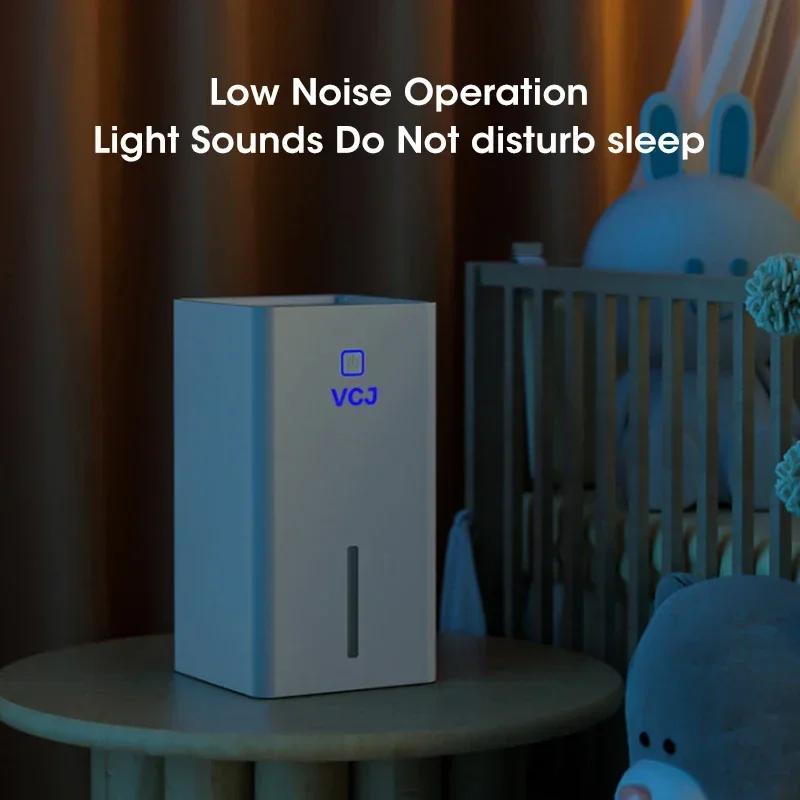 Air Dehumidifier Mute Moisture Absorbers Machine 1100ML Water Tank Home Dehumidifier For Bathroom Basement Air Dryer For Indoor