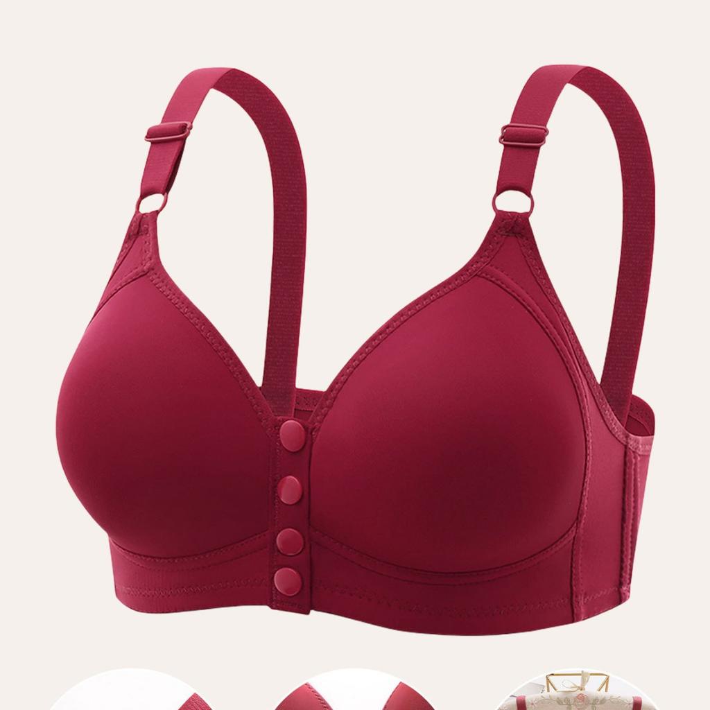 Women Front Clasp Wire Free Back Beautifying Tank Style Thin Plus Size Bra