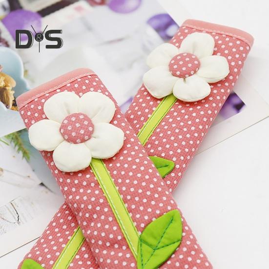 1 pár krytů klik dveří chladničky květinový design odolný proti opotřebení, nevyblednou, omyvatelná rukojeť, kryty klik dveří