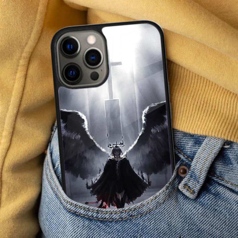 Fantasy Angel Girl Wings Soft Phone Case for iPhone 17 Air 16e Pro Max 15 Pro 13 14 Plus 11 12 MagSafe Magnetic Coque