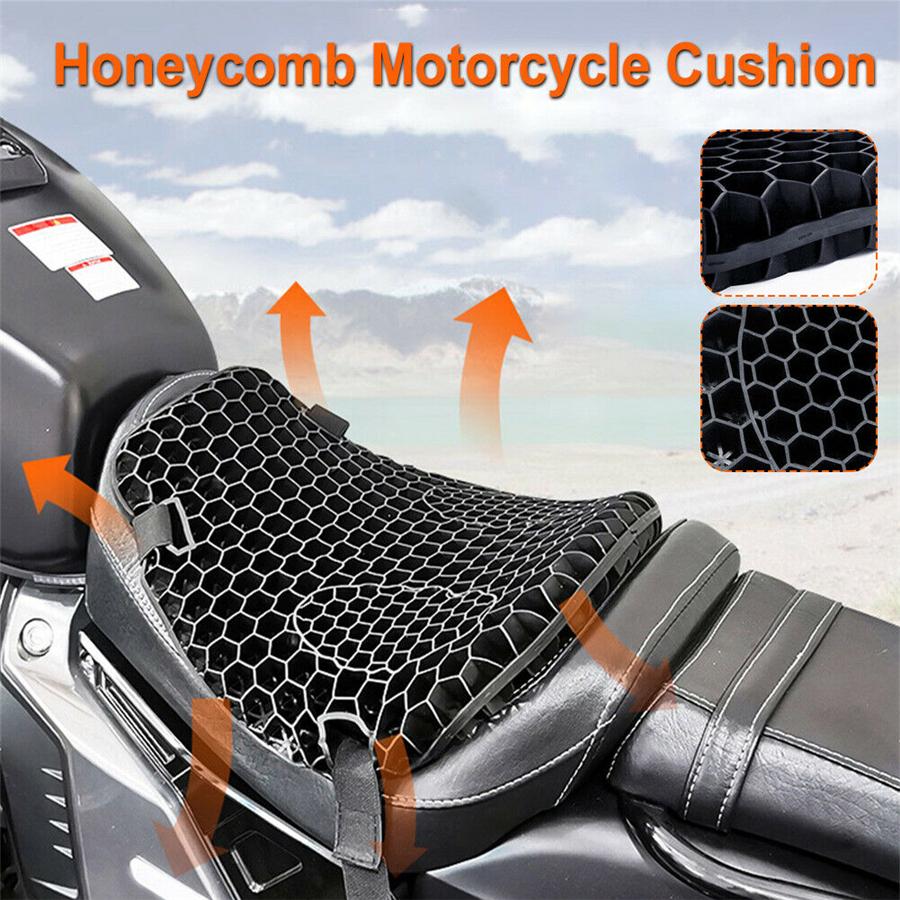 3D Gel Universal Honeycomb Motorcycle Cushion Shock Relief Massage Absorption Br