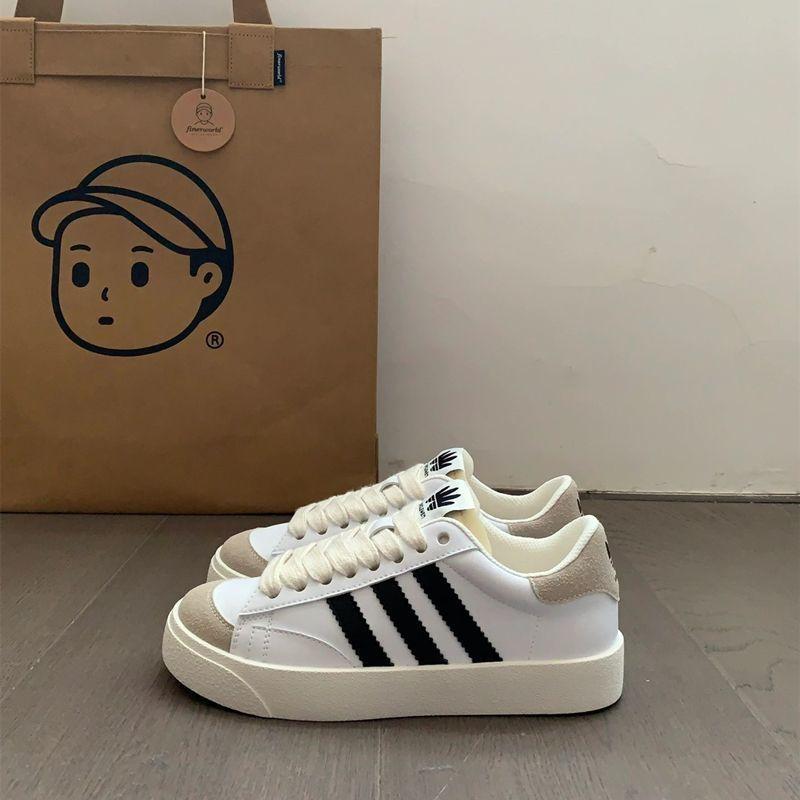 

Little white shoes women s 2025 spring new high-end versatile casual board shoes flat classic sports canvas shoes 40 чёрный