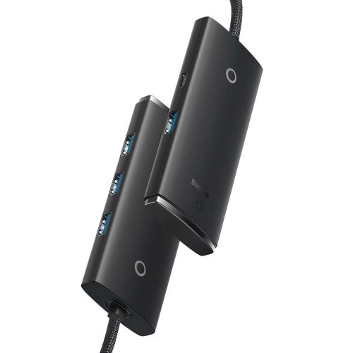 Other Goods Baseus  Baseus Lite Series Hub 4in1 USB-C To 4x USB 3.0 + USB-C, 25cm (Black)