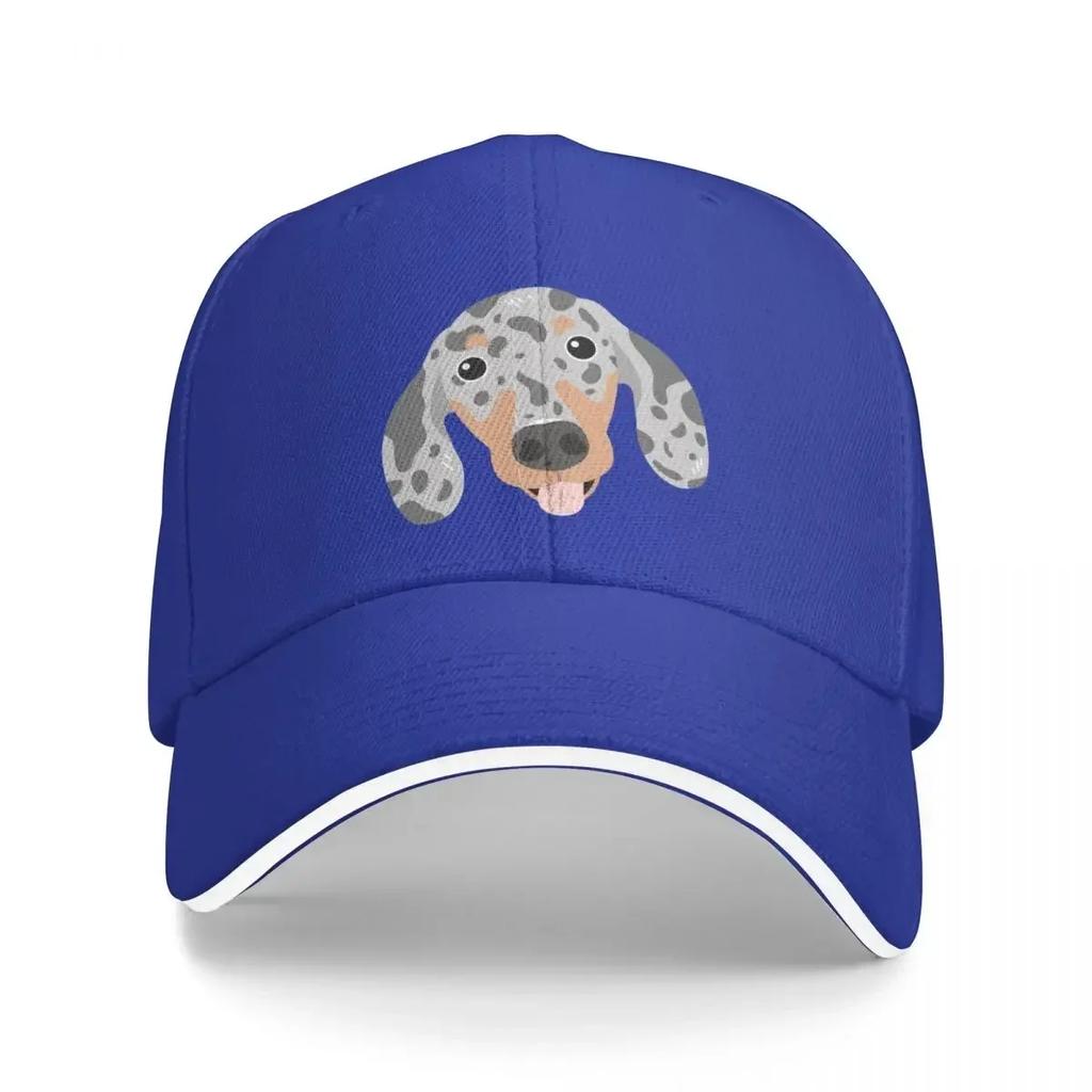 LOVE Blue Silver Dapple Dachshund Sausage Dog Baseball Cap Brand Man Cap Bobble Hat Ladies Men's