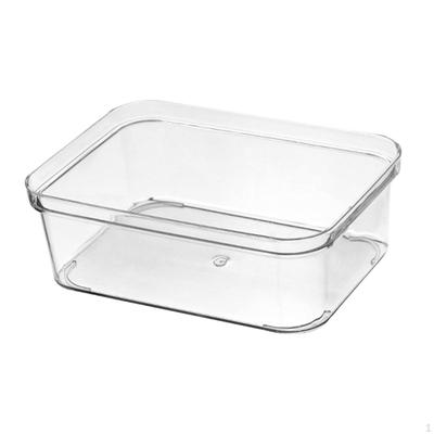 Clear Drawer Organizer Storage Tray Bin Stackable Desktop Box Fridge for