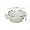 Drain Bowl Slotted Spout Layered Texture Dark Green