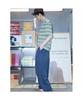 Saendeusaundeu (Unisex) Drape Elastic Waist Pants Navy