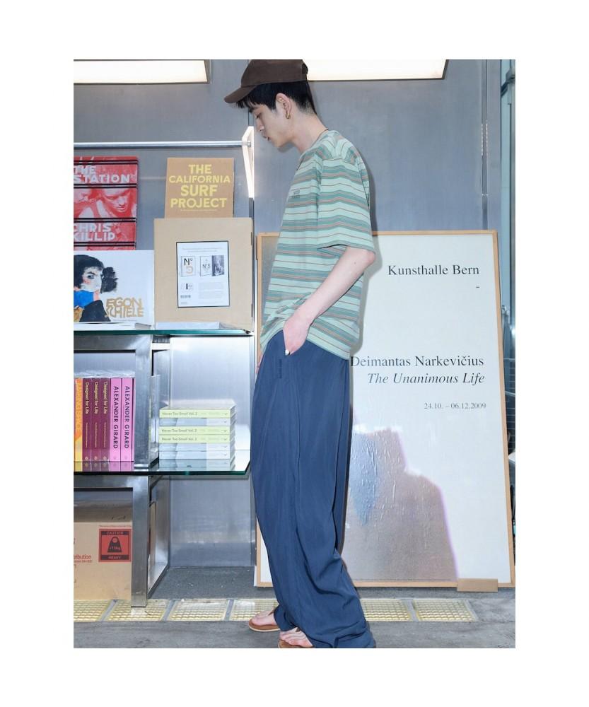Saendeusaundeu (Unisex) Drape Elastic Waist Pants Navy