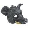 3D Realistic Wild Boar Face Mask PU Foam Pig Face Cover Dress Up Party Animal Cosplay Rave Mask Halloween Masquerade Party Props