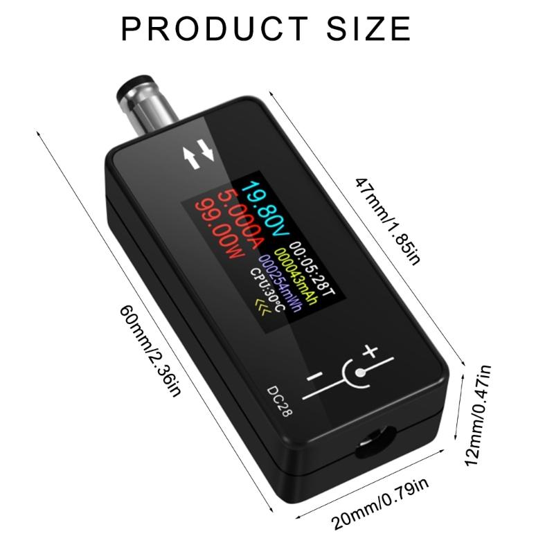 Compactly Volts Amp Meter Voltages Tester For Accurate Battery Monitoring Safe Device Operate In Automotive DIY Project