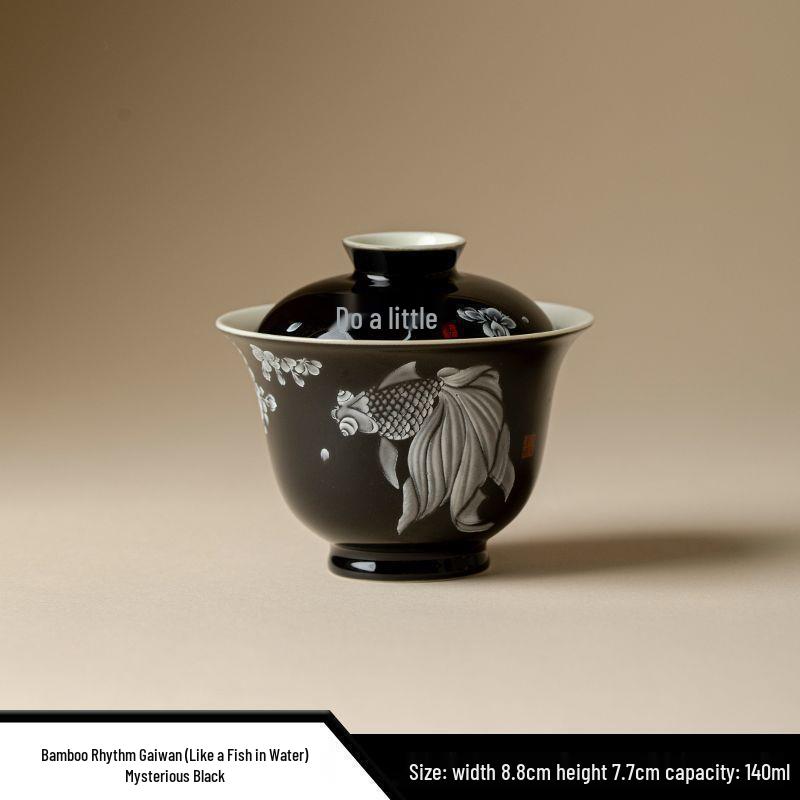 Vibrant Ceramic Gaiwan Tea Set: Two-Piece Kung Fu Tea Bowl for Ladies, Perfect for Fresh, Individual Brewing