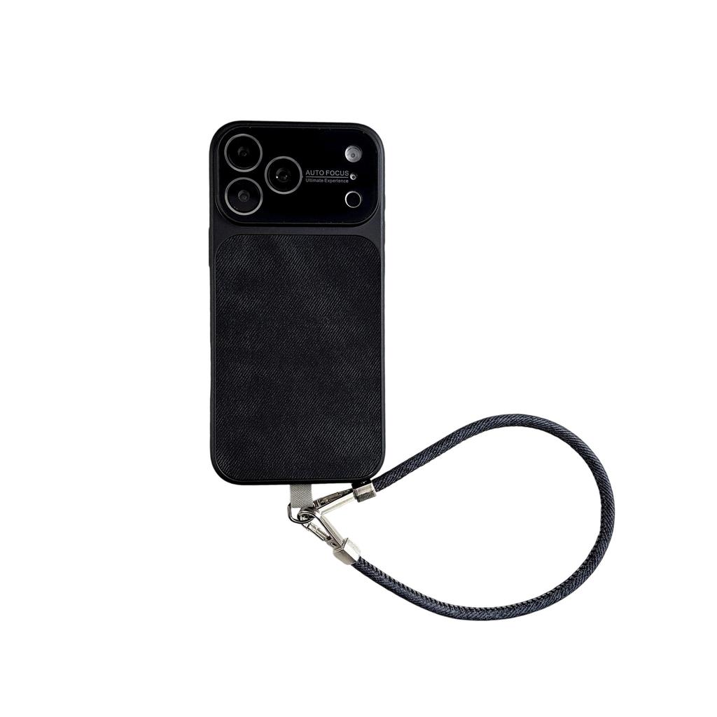 All-inclusive Seconds Become Larger Windows Denim for iPhone17 Apple 16Pro Max Mobile Phone Case 14/15 Hand Strap