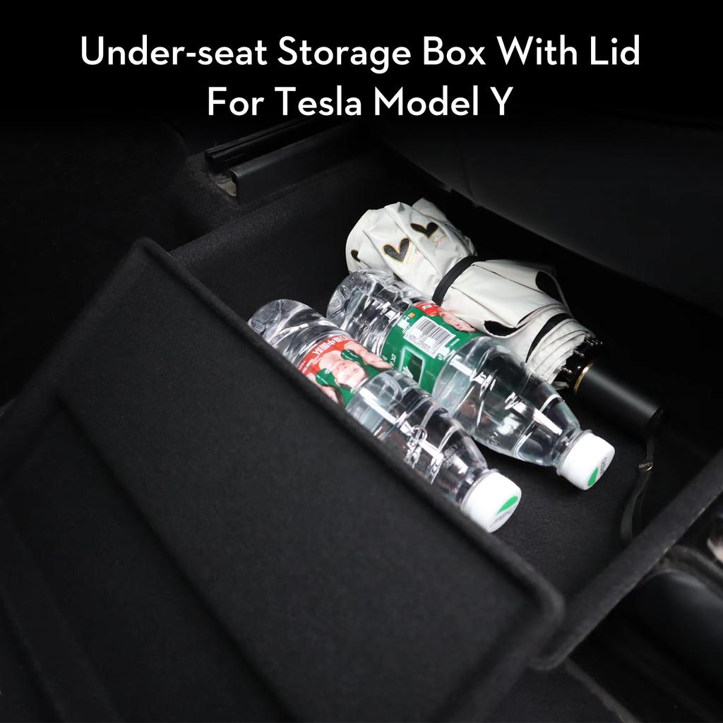 Actualizare Futhope 2022 pentru Tesla Model Y Cutie de depozitare sub scaun Cutie organizatoare de mare capacitate Suport pentru sertar Interior auto