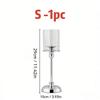 Glass Pillar Candle Holder Set Golden Silver Decorative Candlestick for Wedding Party Table Festival Decor 2026 New Fashion