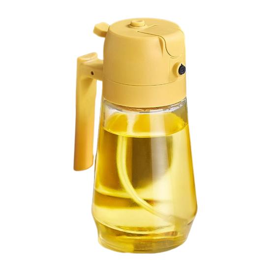 470ML Glass Oil Dispenser for Kitchen 2-in-1 Olive Oil Sprayer Bottle Leak-proof Oil Sprayer for Cooking BBQ Salad Baking