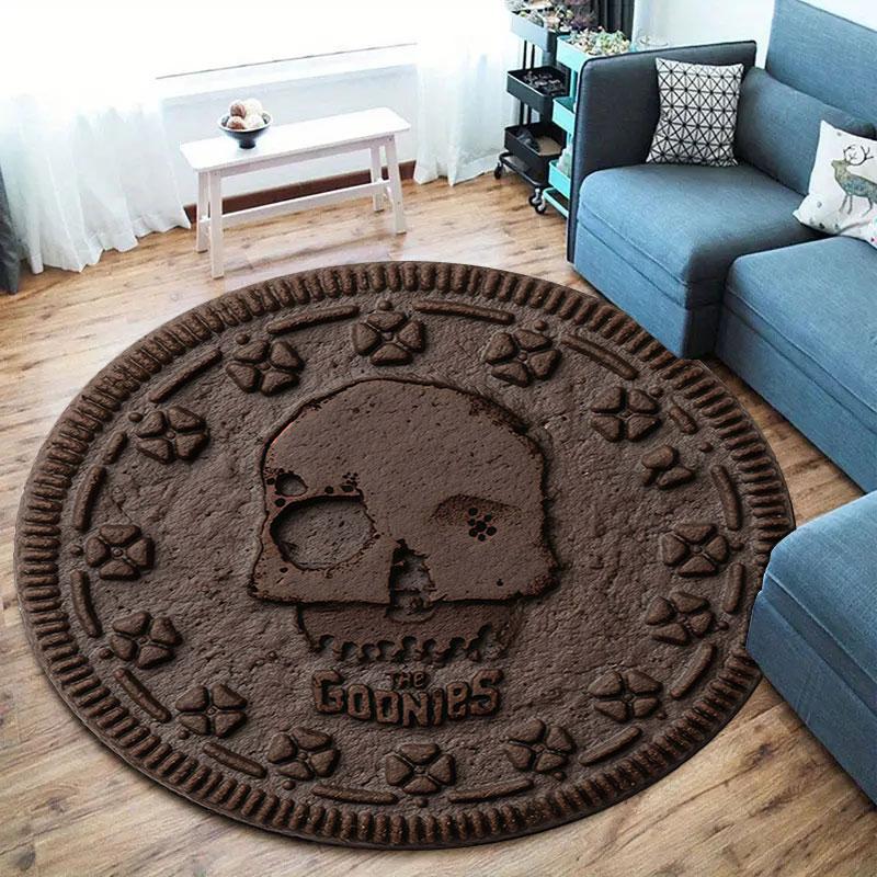 Cookie Style The Goonies Round Area Rug,Carpet Rug for Living Room Bedroom Sofa Playroom Decor,Non-slip Floor Mat