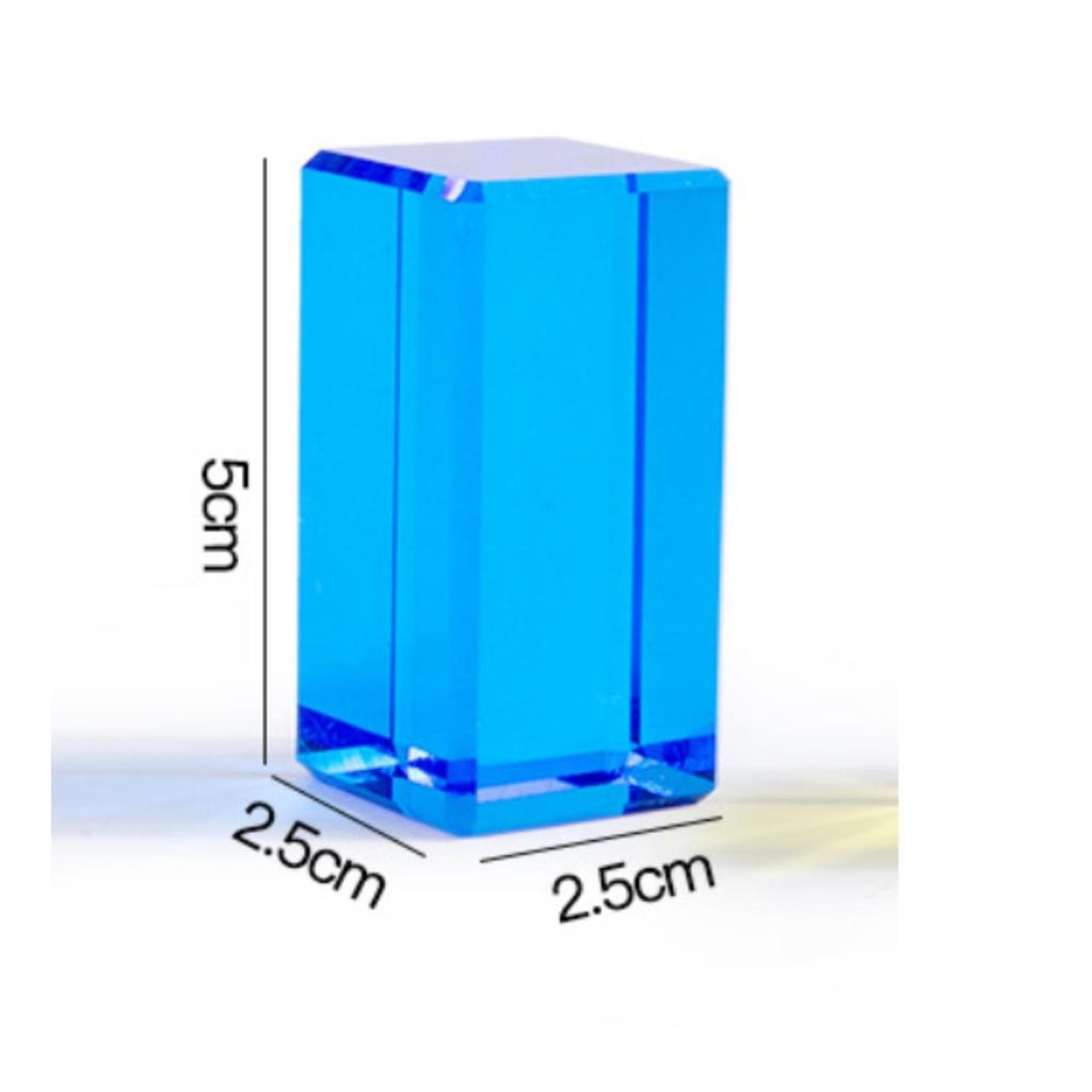 50 Pieces Acrylic Blocks with Tray Glossy Light-Play for Children