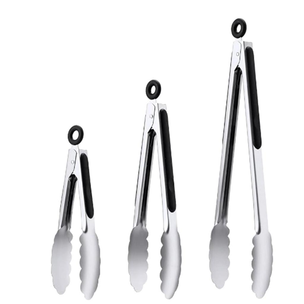 Grill Tongs, 17 Inch Extra Long BBQ Tongs, Premium Stainless Steel Metal Tongs for Cooking, Grilling, Barbecue/BBQ, Buffet (17", 1PC)