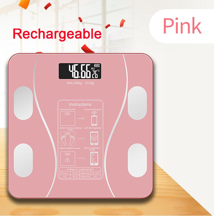 Body Fat Scale Smart Wireless Digital Bathroom Weight Scale Body Composition Analyzer With Smartphone App Bluetooth-compatible