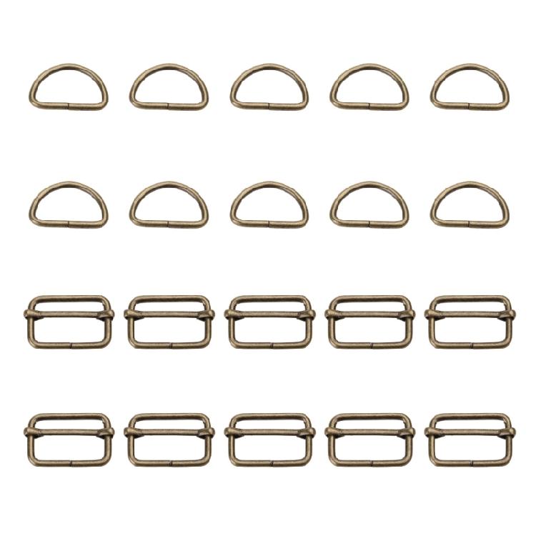 Verstellbare Schiebeschnallen, D-Ringe, Metallschnallen, Schnallenset zum Nähen