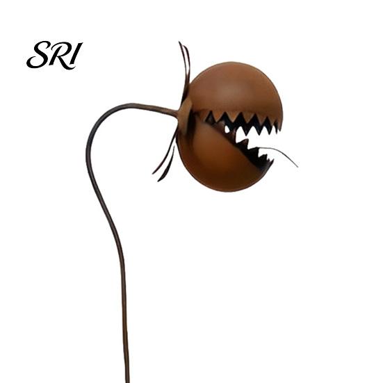 Durable Outdoor Garden Art Metal Carnivorous Plant Stake, Large Venus Flytrap Sculpture, Flower Bed Decor Decorative Yard for Beds, Patios,