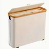 Foldable Bamboo Storage Bin with Lid for Kitchen Recycling