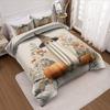 3pcs Halloween Pumpkin Monster Duvet Cover Set Without Core Quilt Cover with 2 PillowcasesSoft and Machine Washable