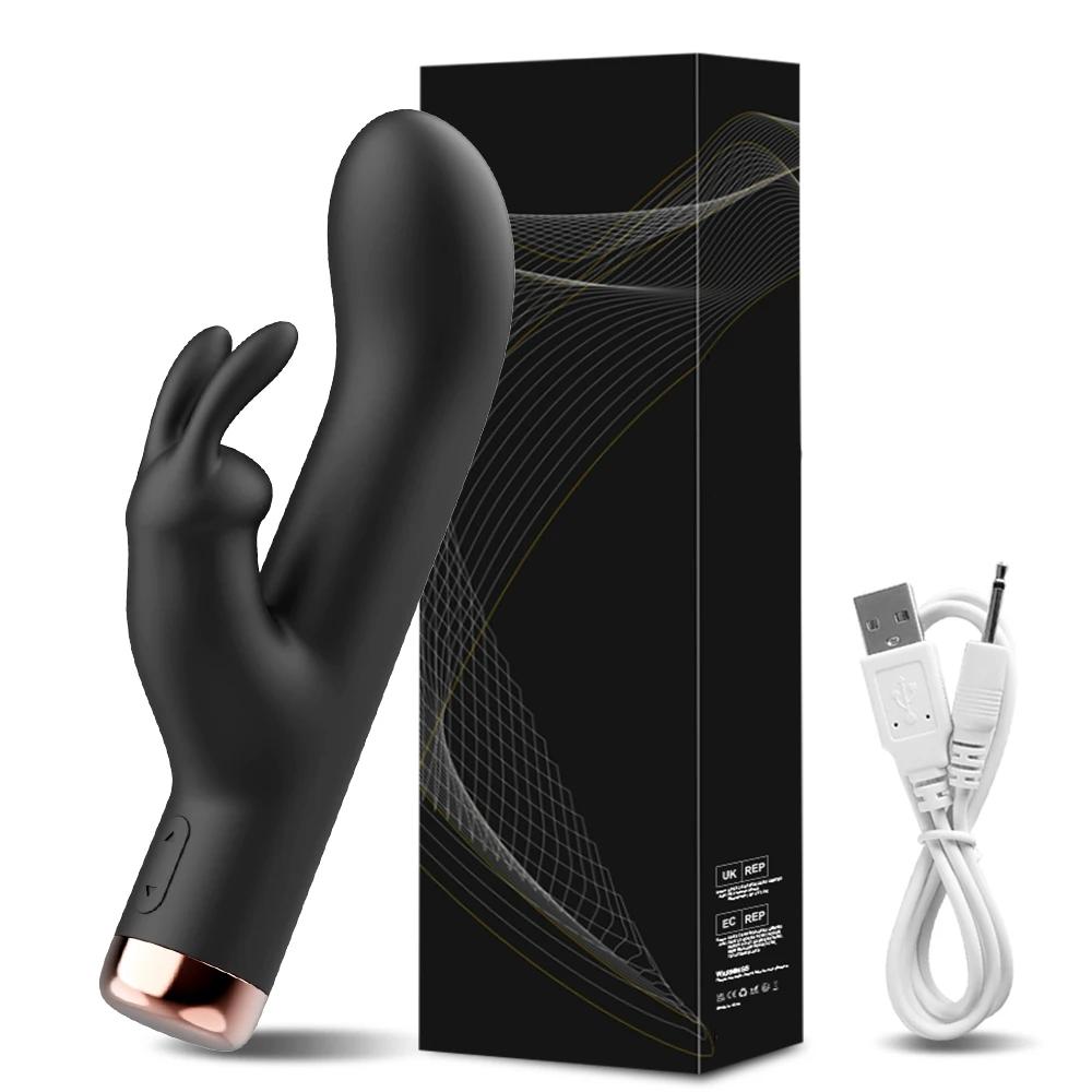 Rabbit Vibrator for Women Powerful Clitoris G Spot Stimulator Vagina Nipple  Clit Massager Dildo Sex Toys Female Adults Supplies
