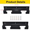 2Pcs Wall Mount Tool Battery Rack Shelf Double Slot Fits 18V-60V 22.8x6cm, Heavy Duty