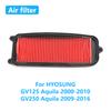 For HYOSUNG GV125 Aquila 2000-2010 GV250 Aquila 2009-2016 Motorcycle Air Filter Engine Intake Cleaner Element Replacement