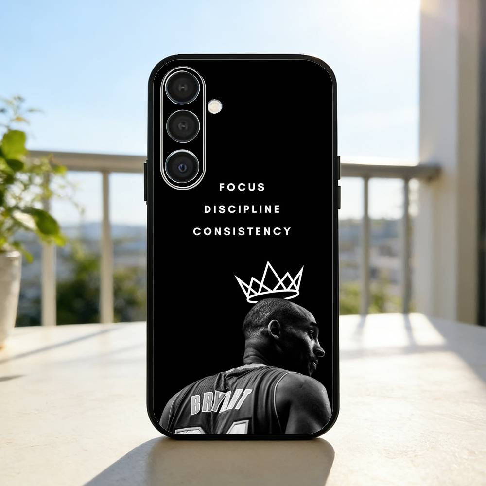 K-Kobe B-Bryant 24 Phone Case For Samsung A73,72,71,53,52,51,22,91,80, Soft Black Cover