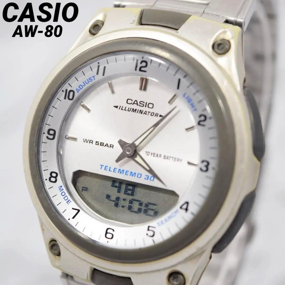Used Rare CASIO Casio Standard Telememo 30 Ana-Digi New Battery